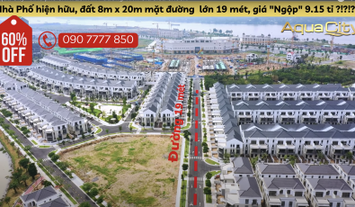 BIỆT THỰ MẶT TIỀN ĐƯỜNG LỚN 19 MÉT, CỔNG SAU TTTM NOVA MALL